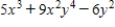 What is the degree of the polynomial below? ​   ​