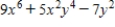 Determine whether the following expression is a polynomial of one variable. 