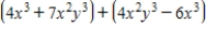 Simplify by combining like terms. ​   ​