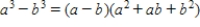 Use the following factorization formulas involving cubes to factor the polynomial below. Factorizations with Cubes Perfect cube Perfect cube Difference of two cubes Sum of two cubes 