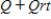 The future value of a simple-interest investment of Q dollars at an annual interest rate   for t years is given by the expression   . Factor this expression.