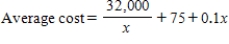 A company's average cost per unit when units are produced is defined to be . Suppose a company's average costs are given by . Express the average cost as a single fraction. 