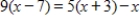 <strong>Solve the equation. </strong> A)x = 78 B)x = C)x = D)x = E)x = 5