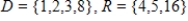 <strong>The relation defined by the table is a function. Choose the correct domain and range. </strong> A) B) C) D) E)