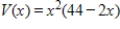 If a box with a square cross section is to be sent by a delivery service, there are restrictions on its size such that its volume is given by the function , where x is the length of each side of the cross section (in inches). What restrictions must be placed on x (the domain) so that the volume makes physical sense? 