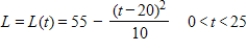 For many species of fish, the weight W is a function of the length L that can be expressed by Suppose that for a particular species k = 0.08 and that for this species the length (in centimeters) is a function of the number of years t the fish has been alive, and that this function is given by Find in order to express W as a function of the age t of the fish. 