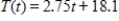Using data from the Internal Revenue Service, the per capita tax burden T (in hundreds of dollars) can be described by , where t is the number of years past 1980. Find the value of T in 1997. Round your answer to the nearest dollar. 