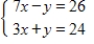 Solve the system of equations by substitution. ​   ​