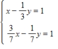 Solve the system by elimination, or by any convenient method. 