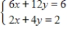Solve the system by elimination, or by any convenient method. 
