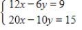 Solve the system by elimination, or by any convenient method. 