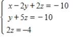 Use the left-to-right elimination method to solve the system. 