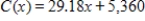 A linear cost function is , where x represents the number of units produced. What is the cost of producing one more item if 150 are currently being produced? Round your answer to the nearest cent. 