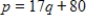 Suppose that a certain product has the following demand and supply functions, where p is the price per unit in dollars and q is the quantity produced. Demand: Supply: If a $44 tax is placed on each unit of the product of the following. What is the new equilibrium point? 