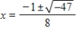 <strong>Solve the equation by using the quadratic formula. Give real solutions only. </strong> A) B) C) D)no real solutions E)