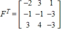 <strong>Write the transpose of matrix F. </strong> A) B) C) D) E)