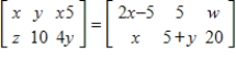 <strong>Find x, y, z and w. </strong> A) And B) And C) And D) And E) And