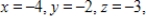 <strong>Find x, y, z and w. </strong> A) And B) And C) And D) And E) And