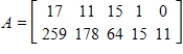 <strong>The tables below give the numbers of some species of threatened and endangered wildlife in the United States and in foreign countries in 2003. Write a matrix A that contains the number of each of these species in the United States in 2003 and a matrix B that contains the number of each of these species outside the United States in 2003. United States Foreign </strong> A) , B) , C) , D) , E) ,