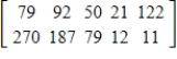 <strong>The tables below give the numbers of some species of threatened and endangered wildlife in the United States and in foreign countries in 2003. Find a matrix with the total number of these species. Assume that U.S. and foreign species are different. United States Foreign </strong> A) B) C) D) E)