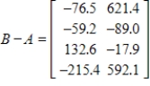 <strong>Using the data in the following tables, Let matrix A represent imports (in billions of dollars) to U.S. from country groupings, and let matrix B represent exports (in billions of dollars) from U.S. to country groupings. Find the U.S. trade balance with each country grouping in each year by finding matrix B - A. Imports to U.S. from Country Groupings ($billions) Exports from U.S. to Country Groupings ($billions) </strong> A) B) C) D) E)