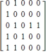 <strong>In order to rank the five members of its chess team for play against another school, the coach draws the following diagram. An arrow from 1 to 2 means player 1 has defeated player 2. Construct matrix A with elements . </strong> A) B) C) D) E)