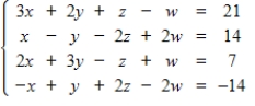 Use technology to solve the system of equations, if a solution exists. 