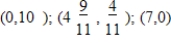 <strong>The graph of the boundary equations for the system of inequalities is shown with that system. Locate the solution region and find the corners. </strong> A) B) C) D) E)