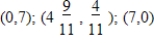 <strong>The graph of the boundary equations for the system of inequalities is shown with that system. Locate the solution region and find the corners. </strong> A) B) C) D) E)