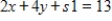 <strong>Convert the constraint inequalities and to equations containing slack variables.</strong> A) And B) And C) And D) And E) And