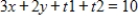 <strong>Convert the constraint inequalities and to equations containing slack variables.</strong> A) And B) And C) And D) And E) And