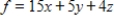 <strong>Use the simplex method to maximize the given function. Assume all variables are nonnegative. Maximize subject to </strong> A)maximum: 126 at , , B)maximum: 337 at , , C)maximum: 386 at , , D)maximum: 43 at , , E)maximum: 368 at , ,