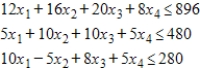 <strong>Use the simplex method to maximize the given function. Assume all variables are nonnegative. Maximize subject to </strong> A)maximum: 1,496 at B)maximum: 985 at C)maximum: 1,888 at D)maximum: 2,435 at E)maximum: 2,045 at