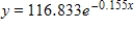 <strong>The following table gives the average number of students per computer in public schools for the school years that ended in 1985 through 2002. Let x be the number of years past 1980. Find an exponential model for these data. Round your answer to three decimal places. Source: Quality Education Data, Inc., Denver, Colorado </strong> A) B) C) D) E)