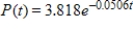 By using data from the U.S. Bureau of Labor Statistics for the years 1968-2002, the purchasing power P of a 1983 dollar can be modeled with the function , where t is the number of years past 1960. In what year will the purchasing power of a 1983 dollar be $0.10? Round-up your answer to the nearest year. 