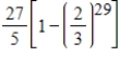 <strong>Which of the following expresses the sum of the first 29 terms of the geometric sequence ....? </strong> A) B) C) D) E)