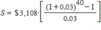 <strong>Find S : . Round your answer to the nearest dollar. </strong> A)S = $937,388 B)S = $58,587 C)S = $7,030 D)S = $234,347 E)S = $337,947