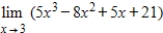 <strong>Use properties of limits and algebraic methods to find the limit, if it exists. </strong> A)97 B)99 C)94 D)102 E)does not exist