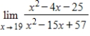 <strong>Use properties of limits and algebraic methods to find the limit, if it exists. </strong> A) B) C) D) E)does not exist