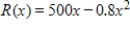 <strong>If the revenue for a product (in dollars) is , and the average revenue per unit is , , find . </strong> A)$500 per unit B)$0.8 per unit C)$50 per unit D)$0 per unit E)does not exist
