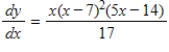 <strong>Both a function and its derivative are given. Use them to find the relative minima. </strong> A) B) C) D) E)no relative minima