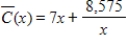<strong>Suppose the average costs of a mining operation depend on the number of machines used, and average costs, in dollars, are given by , , where x is the number of machines used. What is the minimum average cost? Round your answer to the nearest dollar. </strong> A)$0 B)$35 C)$490 D)$245 E)$8,582