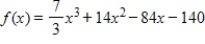 <strong>A function and its graph are given. From the graph, estimate where . </strong> A) B) C) D) E)