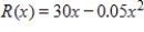 If the total revenue function for a blender is , determine how many units x must be sold to provide the maximum total revenue in dollars. 