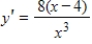 A function and its first and second derivatives are given. Use these to find any relative minima.