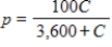 The percent p of impurities that can be removed from the waste water of a manufacturing process at a cost of C dollars is given by   . Find any horizontal asymptotes. ​