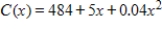 Assume that the total daily cost, in dollars, of producing plastic rafts for swimming pools is given by where x is the number of rafts produced per day, then the average cost per raft produced id given by , for . Find the level of production that minimizes average cost. 