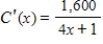 <strong>Suppose that the total cost (in dollars) for a product is given by , where x is the number of units produced. Find the marginal cost function. </strong> A) B) C) D) E)