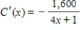 <strong>Suppose that the total cost (in dollars) for a product is given by , where x is the number of units produced. Find the marginal cost function. </strong> A) B) C) D) E)