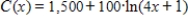 <strong>Suppose that the total cost (in dollars) for a product is given by , where x is the number of units produced. Total cost functions always increase because producing more items costs more. What then must be true of the marginal cost function ? </strong> A) B) C) D) E)